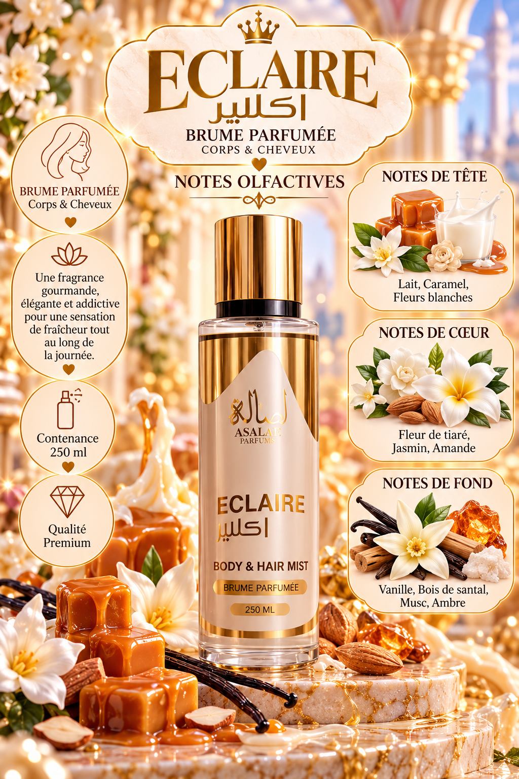 Caramel – Brume parfumée Corps & Cheveux