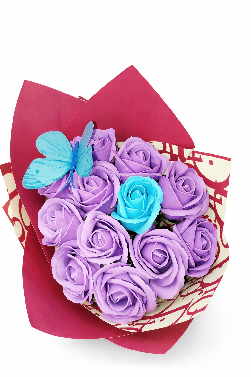 BOUQUET 12 ROSES DE SAVONS