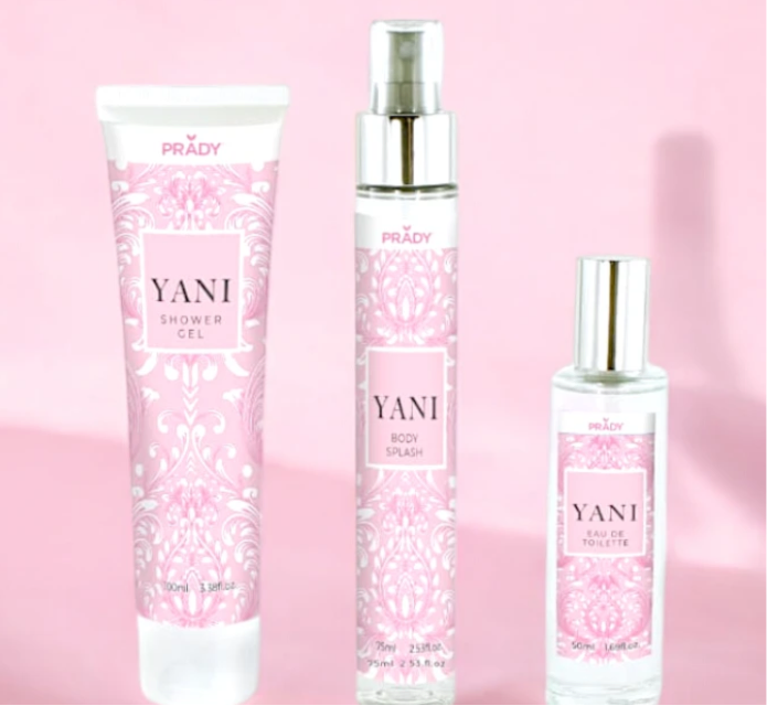 Coffret 3 Pièces “YANI” – Gel douche, Parfum, Brume Corporelle – Prady