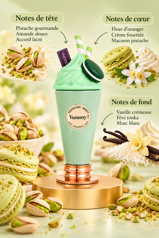 Pistachio Sweet Yummy – Brume Parfumée Pistache Gourmande & Vanille Crémeuse
