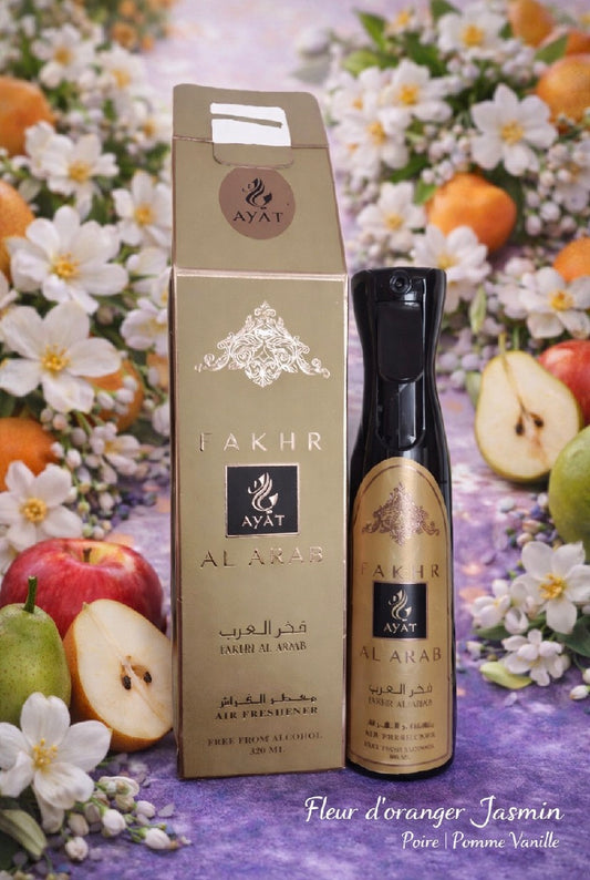 🍐🌸 Spray d’ambiance Fakhr Al Arab – AYAT 320ml