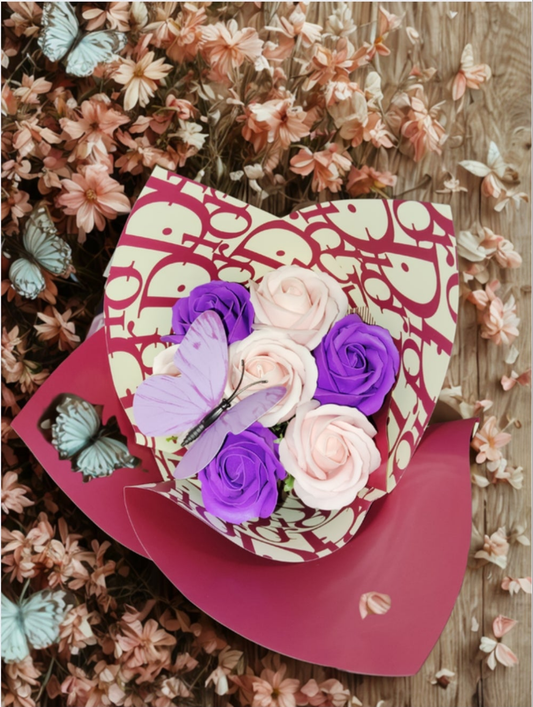 BOUQUET 7 ROSES DE SAVONS