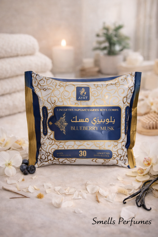 LINGETTES PARFUMÉES BLUEBERRY MUSK  (AYAT) DUBAÏ