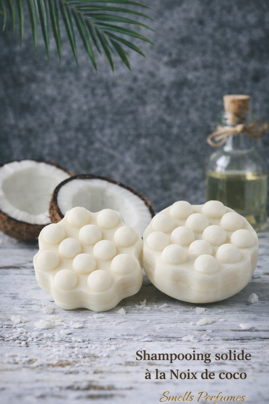 Shampooings solides massants cheveux secs senteur coco